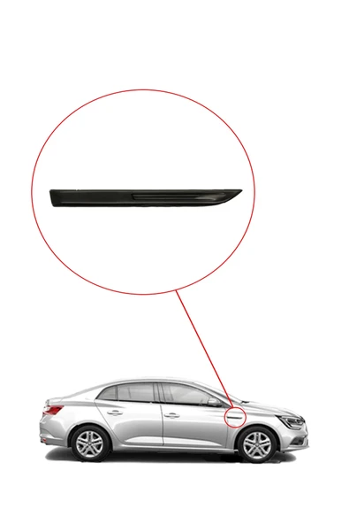 KR-242 / RENAULT MEGANE 4  ÇAMURLUK ÇITASI SİYAH SAĞ - Resim 2