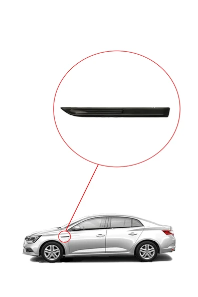 KR-241 / RENAULT MEGANE 4  ÇAMURLUK ÇITASI SİYAH SOL - Resim 2