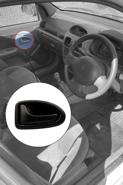 KR-395 / RENAULT MEGANE KAPI İÇ AÇMA KOLU SAĞ ( SİYAH ) - Resim 7
