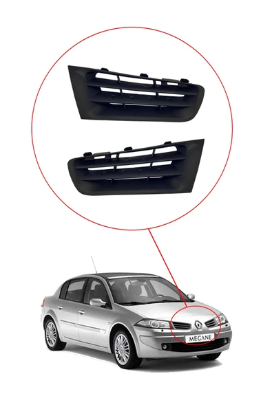 KR-501 / RENAULT MEGANE - 2  ÖN TAMPON ÜST PANJUR ( TAKIMI YENİ MODEL ) - 2