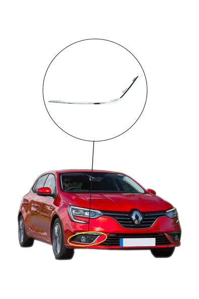 KR-710 / RENAULT MEGANE 4  SİS FAR ÇERÇEVESİ ÇITASI KROM SAĞ ( SEDAN MODEL ) - Resim 4