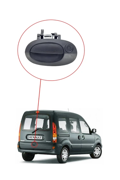 KR-472 / RENAULT KANGOO  BAGAJ AÇMA DIŞ KOLU ( TEK KAPI ESKİ MODEL ) - Resim 3