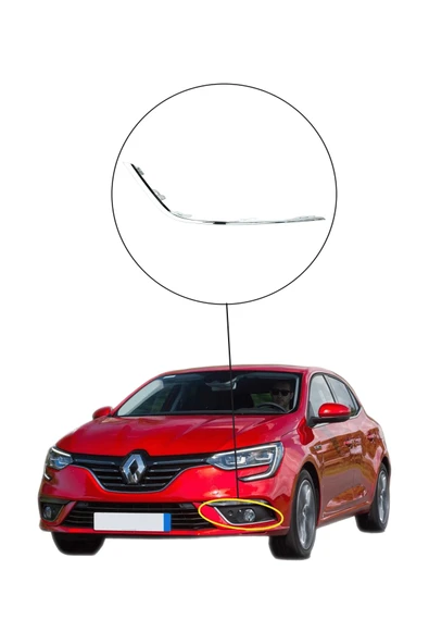 KR-709 / RENAULT MEGANE 4  SİS FAR ÇERÇEVESİ ÇITASI KROM SOL ( SEDAN MODEL ) - Resim 4