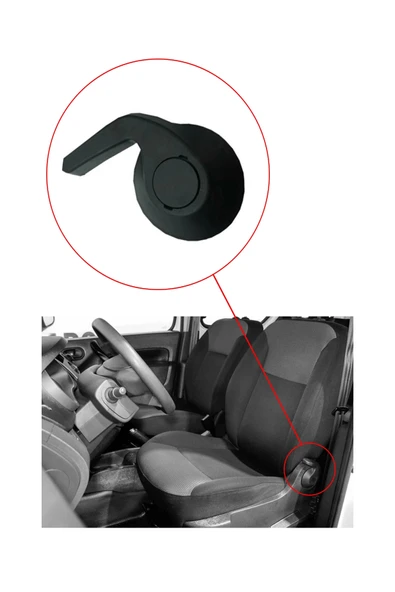 KR-392 / RENAULT KANGOO 3 KOLTUK AYAR KOLU ( SİYAH ) SOL - Resim 3