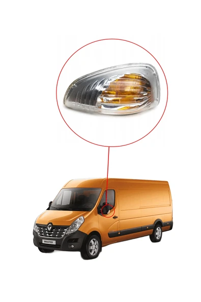 KR-299 / RENAULT MASTER - 3  AYNA SİNYAL LAMBASI SAĞ ( SARI YENİ MODEL ) - Resim 3