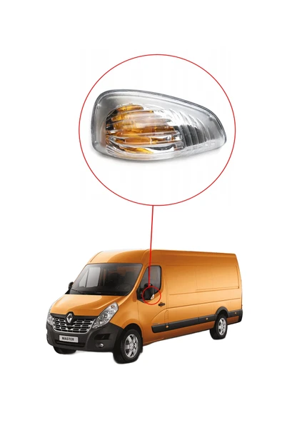 KR-307 / RENAULT MASTER - 3  AYNA SİNYAL LAMBASI SOL ( SARI YENİ MODEL ) - Resim 3