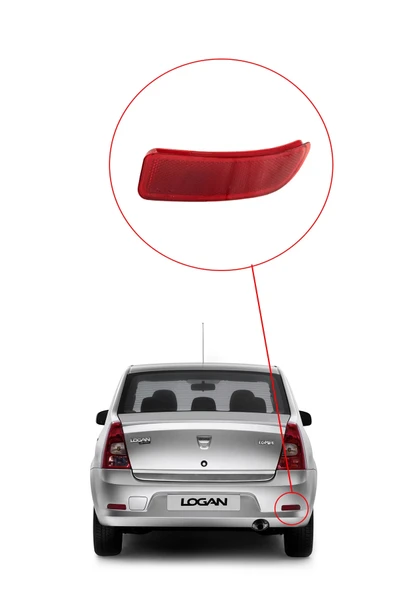 KD-1403 / DACIA LOGAN  ARKA TAMPON REFLEKTÖRÜ SAĞ ( SEDAN YENİ MODEL ) - Resim 3
