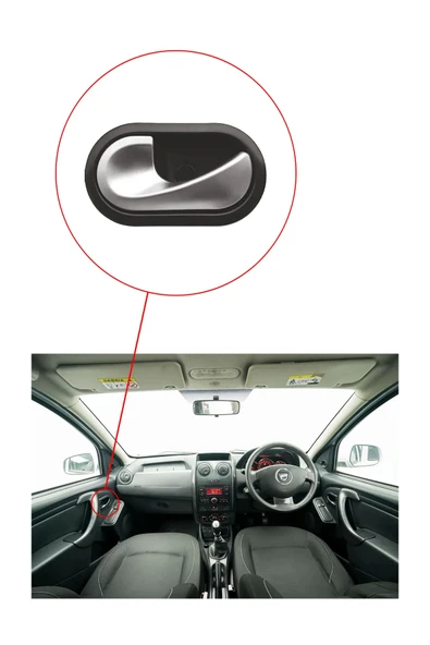 KD-1428 / DACIA LOGAN  KAPI İÇ AÇMA KOLU SOL ( MAT KROM YENİ MODEL ) - Resim 3