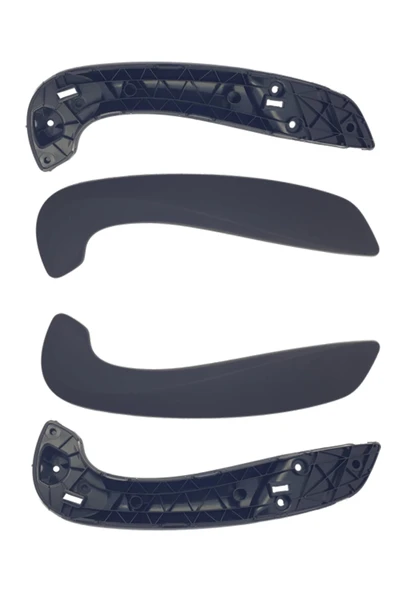 KR-588 / RENAULT FLUENCE KAPI İÇ KOLÇAK KOMPLE TAKIM R-L SİYAH ürün görseli 1