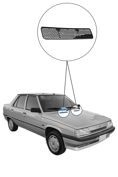 KR-308 / RENAULT R. 9 KAPUT HAVALANDIRMA IZGARASI SOL - Resim 3