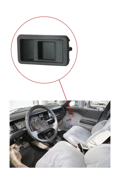 KR-306 / RENAULT R. 9 KAPI İÇ AÇMA KOLU ( SİYAH ) - Resim 3
