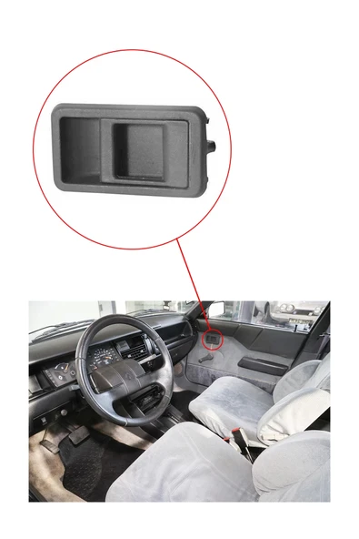 KR-305 / RENAULT R. 9 KAPI İÇ AÇMA KOLU ( GRİ ) - Resim 4