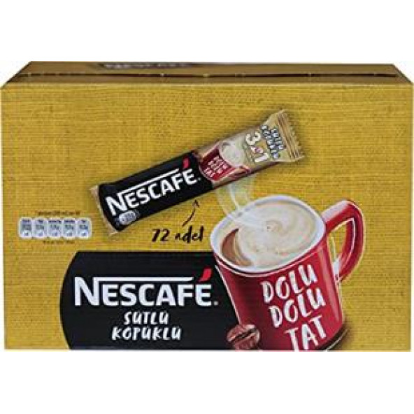 Nestle Nescafe 3ü1 Arada Sütlü Köpüklü 72 Adet 17,4gr - 1