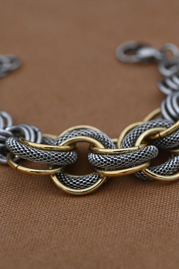 ÖZEL SERİ GOLD/GÜMÜŞ MİKRON KAPLAMA HASIR DETAY TASARIM BİLEKLİK-OZELSERIBILEKLIK12 - 5