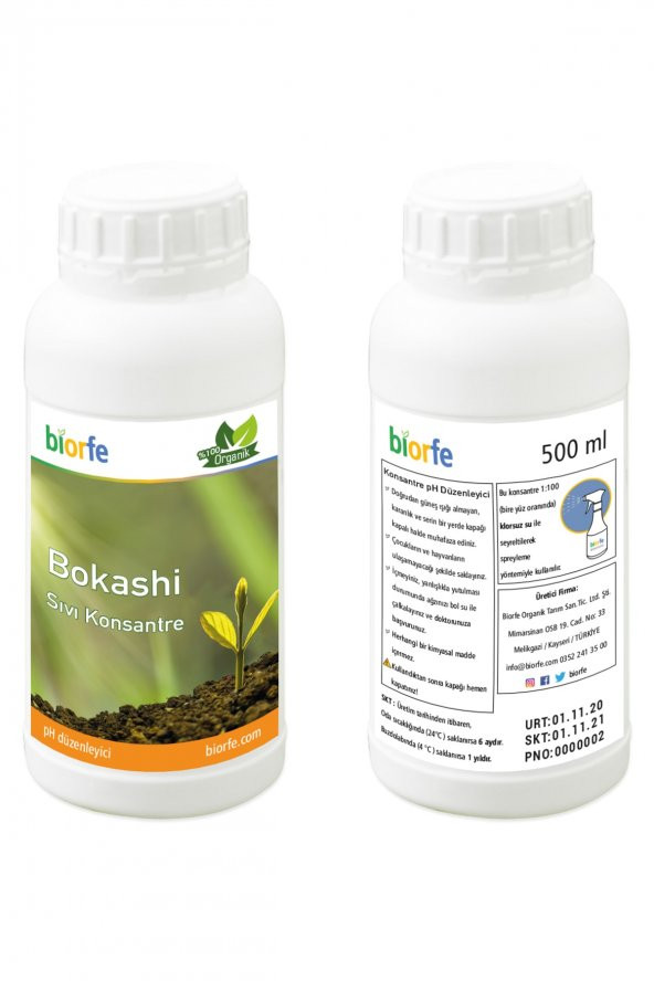 Biorfe Bokashi Konsantre pH Düzenleyici Sıvı 500 ml