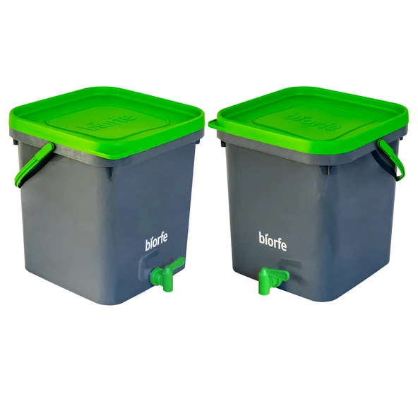 Biorfe 500 ml Bokashi Konsantre pH Düzenleyici Sıvılı 18 L Kompost Kovası İkili Set - 4