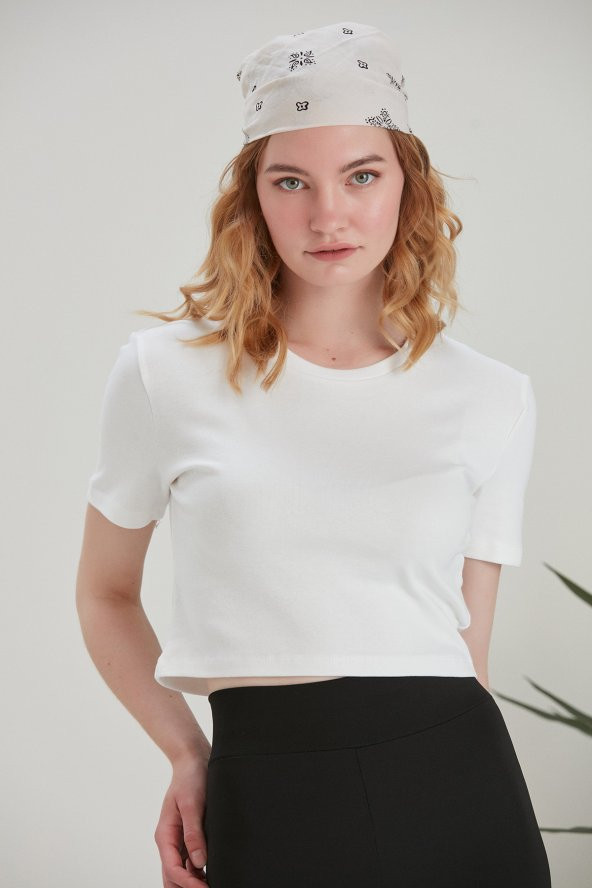 Penguen Kol Penye Siyah Crop - 5