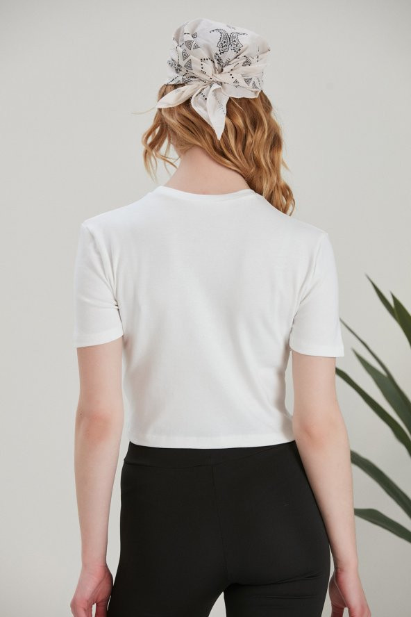 Penguen Kol Penye Siyah Crop - 12