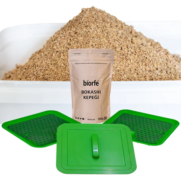 Biorfe 500 g Bokashi Kepekli 18 L Kompost Kovası İkili Set - 3