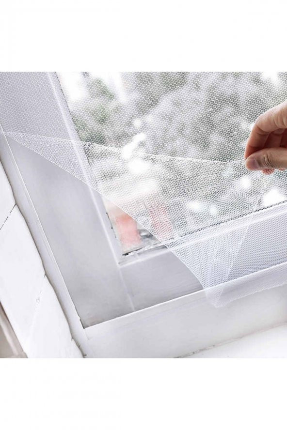 ÇİFT Kanat Sineklik Sinek Tülü Böcek Tutucu 100x150cm 5mt Çift Taraflı Bant Pencere sineklik - 5