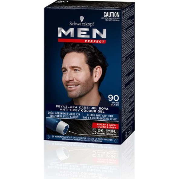 Schwarzkopf Men Perfect Erkek Saç Boyasi 90 - Siyah - 2