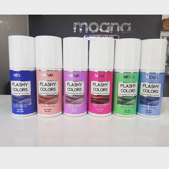 Neva Flashy Colors Geçici Renkli Saç Spreyi / Rengini Seç