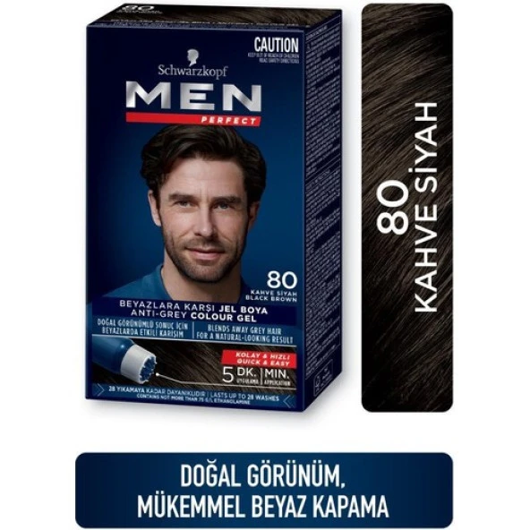 Schwarzkopf Men Perfect Jel Saç Boyası 80 Siyah Kahve