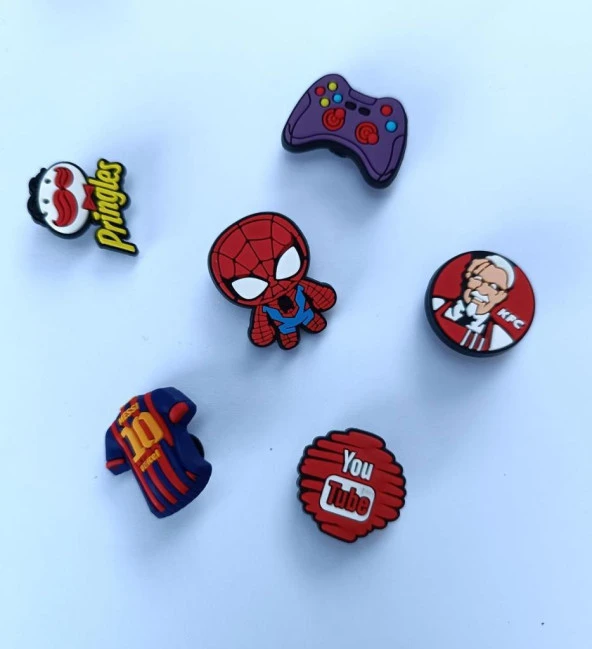 Terlik Süsü Ayakkabı Sandalet 6 Adet Karışık İthal Silikon Aksesuar - 2