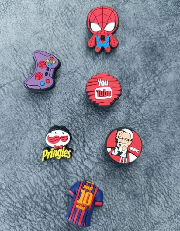 Terlik Süsü Ayakkabı Sandalet 6 Adet Karışık İthal Silikon Aksesuar - 3