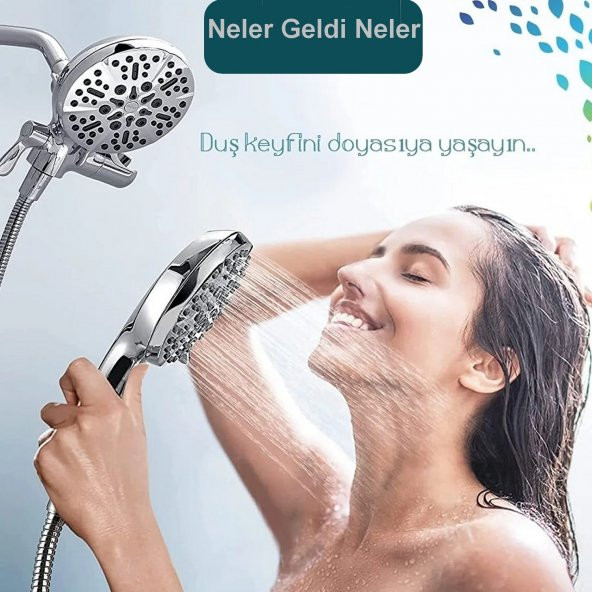 170cm Ekstra Uzun Duş Hortumu Spirali 360d dönen Her Duş Başlığı, Duş Seti Takımı Ile Uyumludur - 2