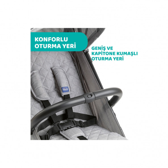 Chicco Trolley Me Bebek Arabası Ligth Grey - 7