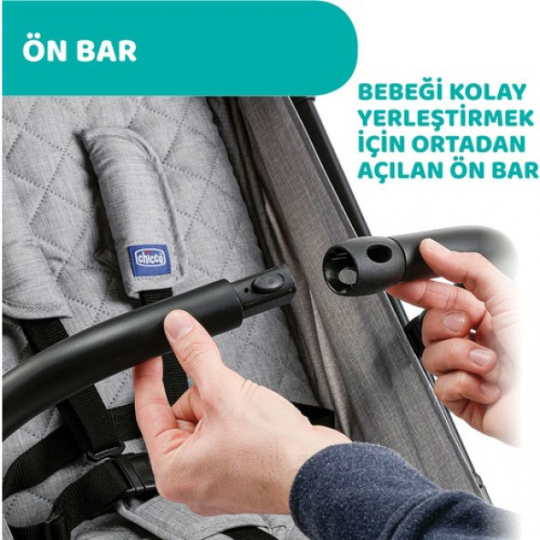 Chicco Trolley Me Bebek Arabası Ligth Grey - 9