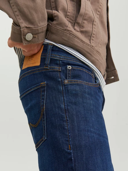 JACK JONES Glenn Model Erkek Dar Kesim Kot Pantolon 12237237 - Resim 6