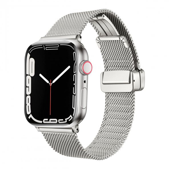 Vendas Apple Watch 7 45mm Uyumlu VDS-85 Serisi Metal Kordon