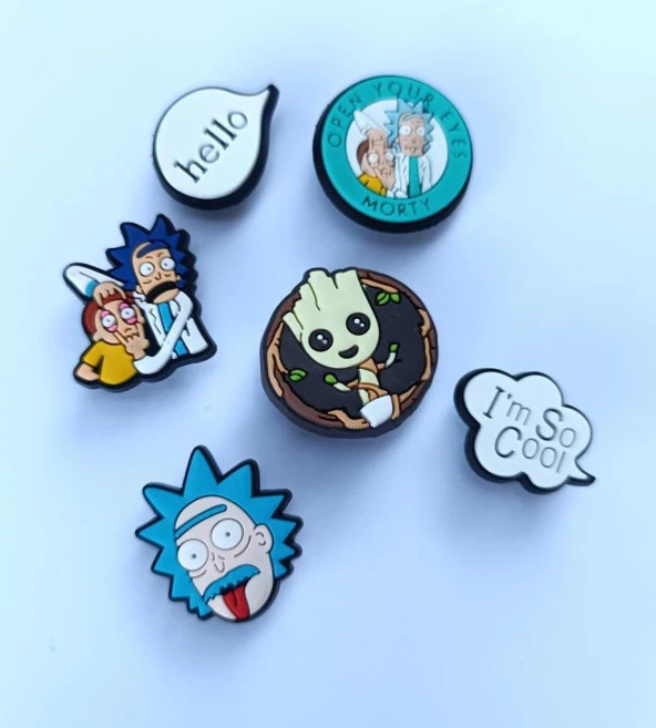 Terlik Süsü Ayakkabı Sandalet 6 Adet Karışık İthal Silikon Aksesuar