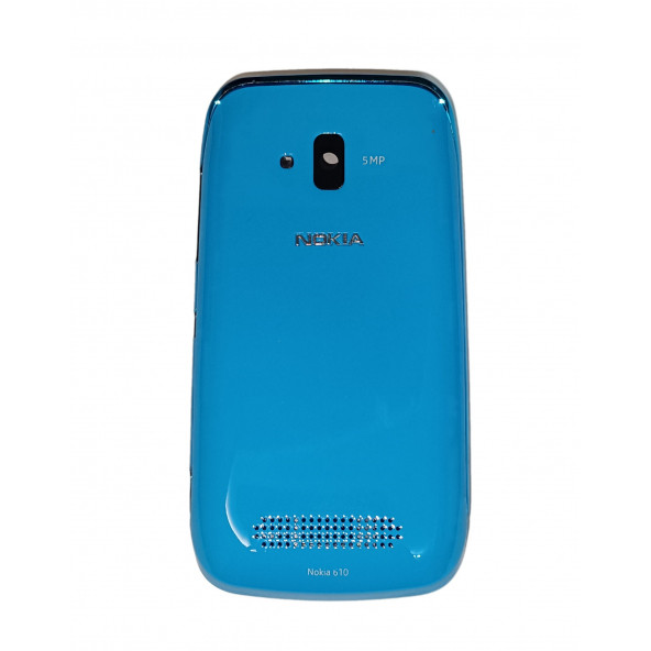 Nokia 610 Full Kasa Kapak Tuş Takımı N610 Uyumlu Mavi Renk Orta Kasa Ön Kapak Arka Kapak - 2