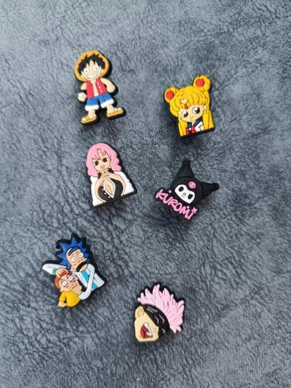 Terlik Süsü Ayakkabı Sandalet 6 Adet Karışık İthal Silikon Aksesuar - 3