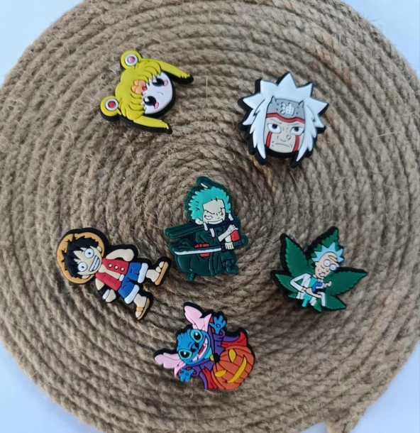 Terlik Süsü Ayakkabı Sandalet 6 Adet Karışık İthal Silikon Aksesuar - 2