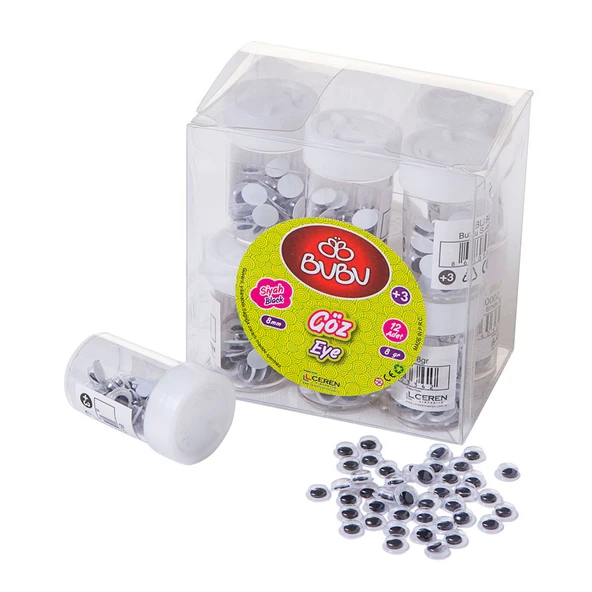 BU-BU SİYAH GÖZ 8MM.8GR. ürün görseli