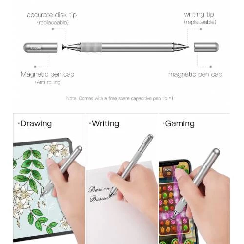 Baseus Dokunmatik Ekran Kalemi, Universal Stylus kapasitif Tablet, Telefon ve PC Kalemi - 3