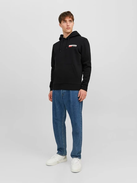 JACK JONES Önden Cepli Kapüşonlu Erkek Sweatshirt 12233599 - Resim 3