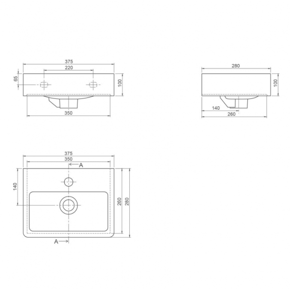 Turkuaz Mini Lavabo 28 X 37 Cm - 3