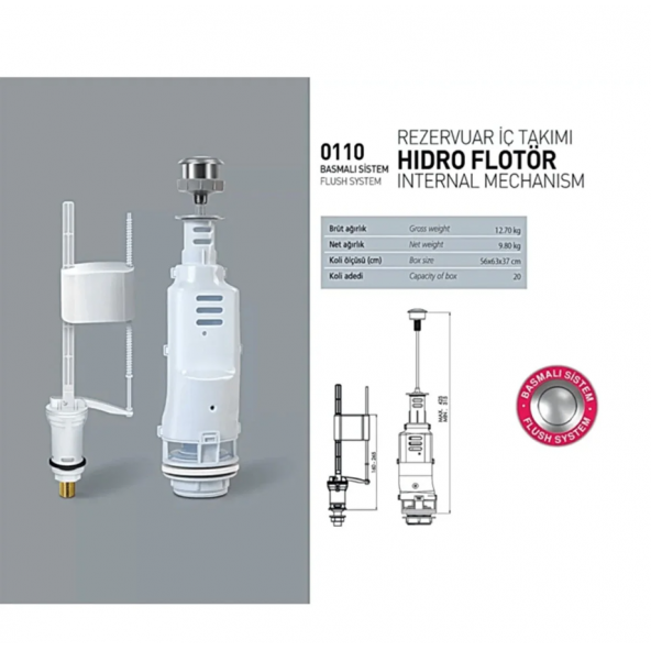 Nkp Tek Kademe 3/6 Lt Rezervuar İç Takım