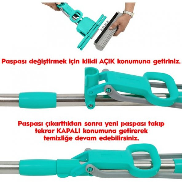 SMARTER PRATİK PASPAS ÇİFT SIKMALI + PRATİK KOVA - 4