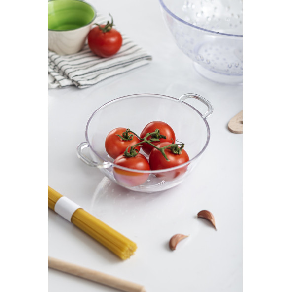 Akrilik Şeffaf Mini Pirinç Süzgeçi & Bakliyat Süzgeçi (3 Su Bardağı Ölçülü) - 2