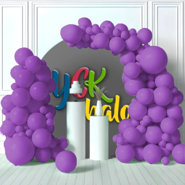12" İç Mekan Dekorasyon Balonu Violet - 100 Adet