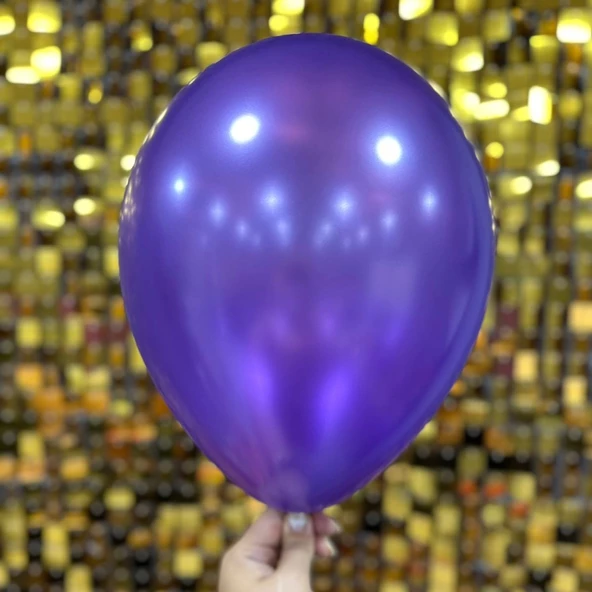 12" Metalik Dekorasyon Balonu Violet - 100 Adet