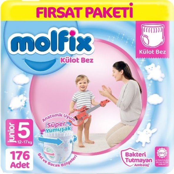 Molfix Külot Bebek Bezi 5 Beden Fırsat Paketi 44*4 176 Adet