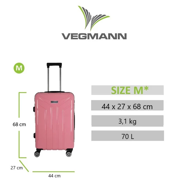 Vegmann Vela Pembe Orta Boy Valiz - 3