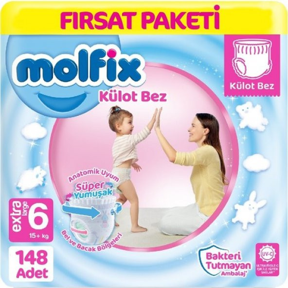 Molfix Külot Bebek Bezi 6 Beden Fırsat Paketi 37x4 148 Adet